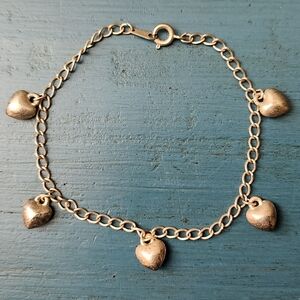 Silver Heart Charm Bracelet